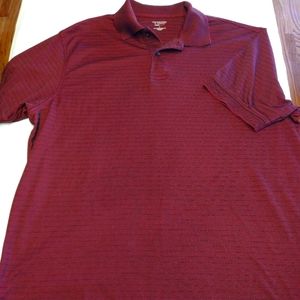 Roundtree & Yorke Travel Smart Textured Polo Shirt Men's Sz L